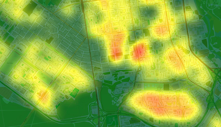 Тепловые карты - способ мониторить концентрацию заказов в разных частях города
